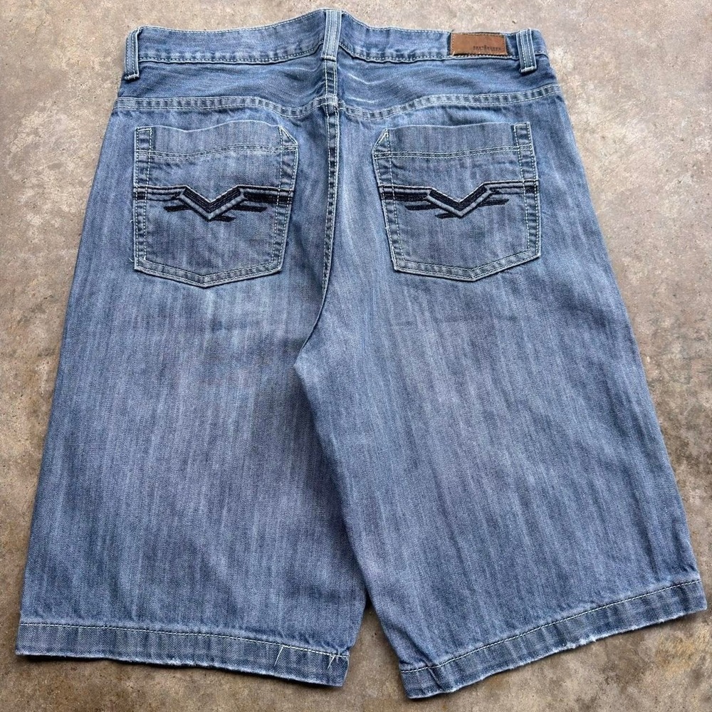 Vintage Y2K Urban Pipeline Jorts Baggy Skater Streetwear Blue Size 34 (d2)